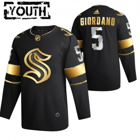 Dětské Hokejový Dres Seattle Kraken Mark Giordano 5 2021-22 Černá Golden Edition Authentic